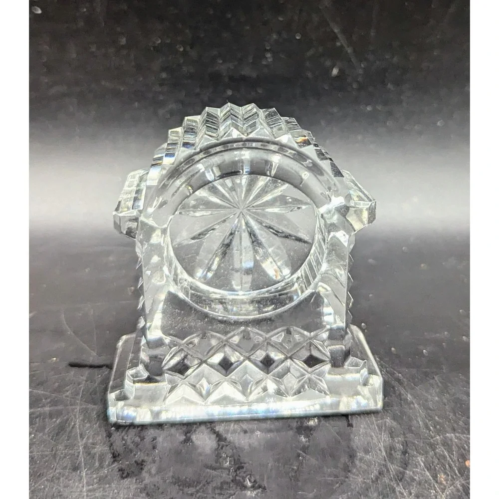 Vintage Waterford Crystal Small Mantle Desk Clock Casing 2.5